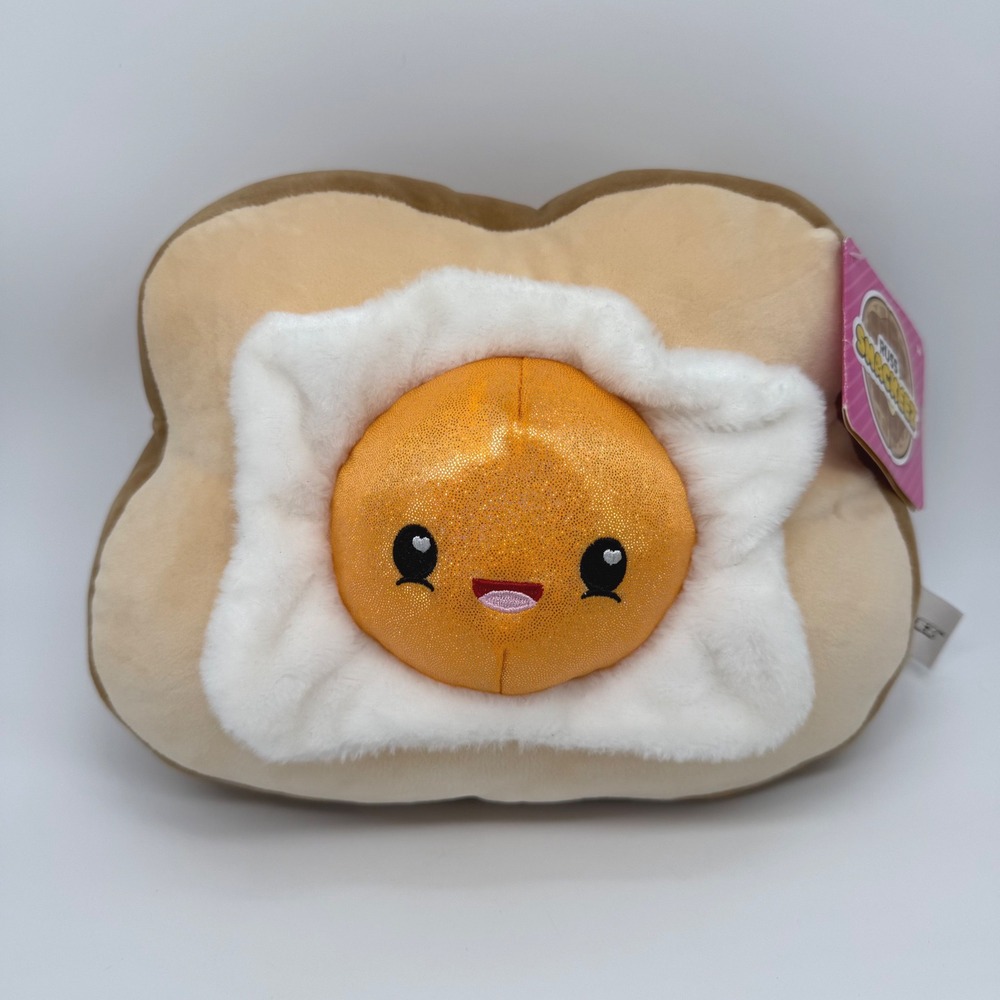 Russ Snackeez Sunnyside Toast Plush Jazwares Egg Bread Foodie Toy 11 inch‎ NEW